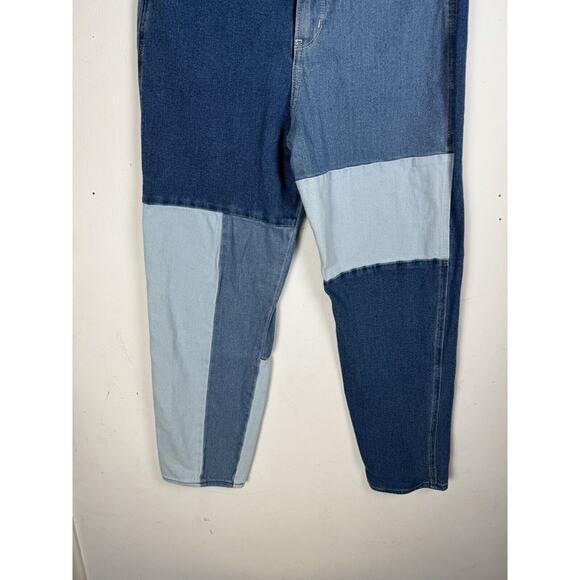 Hollister Patchwork Streetwear Hipster Relaxed Fit Ultra High Rise Mom Jeans - Picture 5 of 10